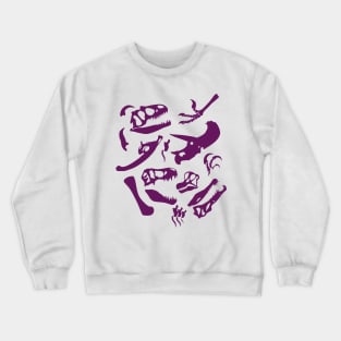 Dinosaur Bones (Purple) Crewneck Sweatshirt